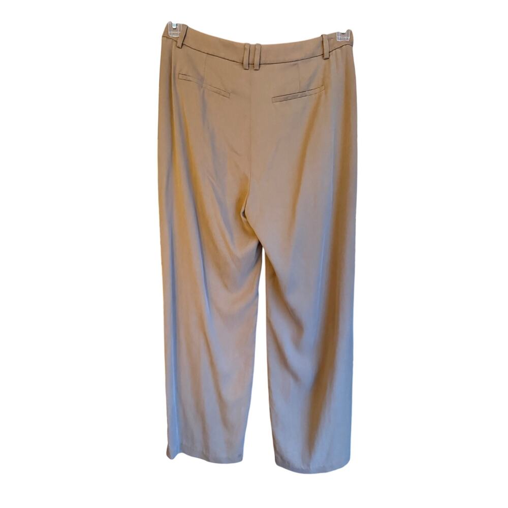 J.Crew Brown Tencel Straight Leg Trousers Pants Size 10 Career Classic Preppy - Picture 5 of 11